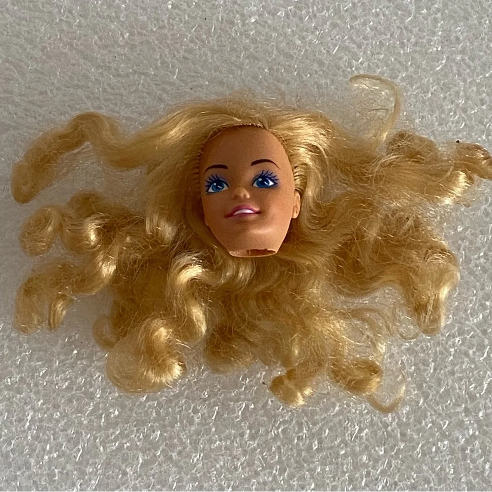 Vintage Mattel Barbie with Curly Golden Blonde Hair - HEAD Replacement Only